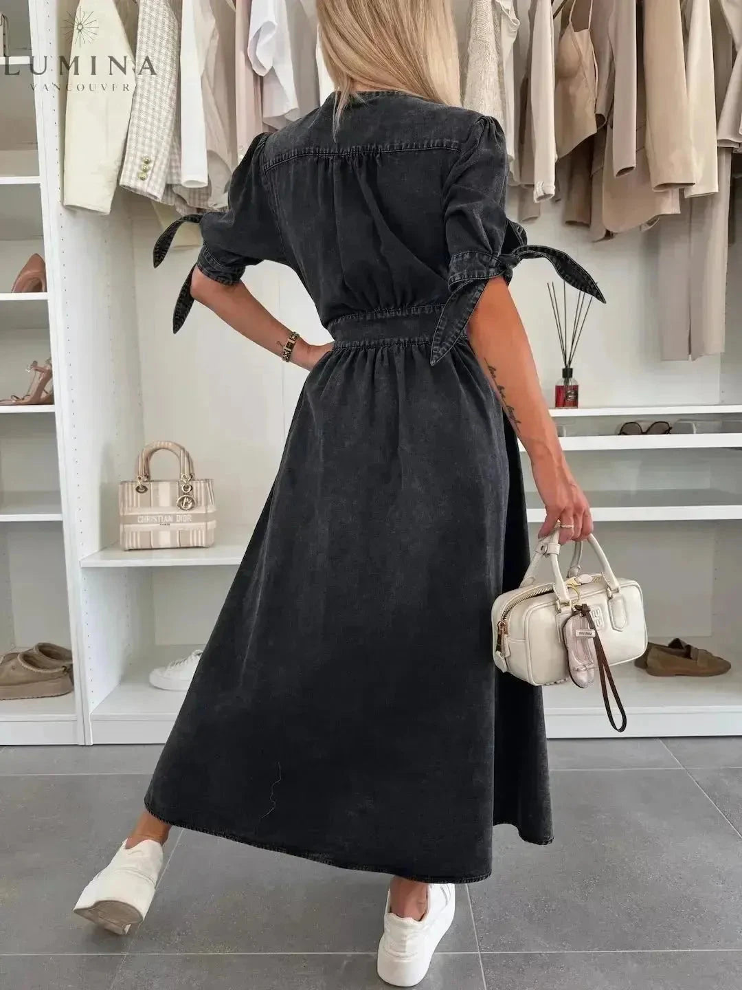 Julie -  Denim Dress - Lumina Vancouver