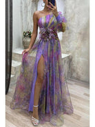 KAYLA™ - One-Shoulder Floral Maxi Dress