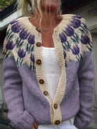 Keysha | Cardigan with floral pattern - Lumina Vancouver