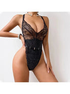 Kristina's Bodysuit by Lumina Vancouver, black fitted bodysuit with long sleeves, shown on a model.