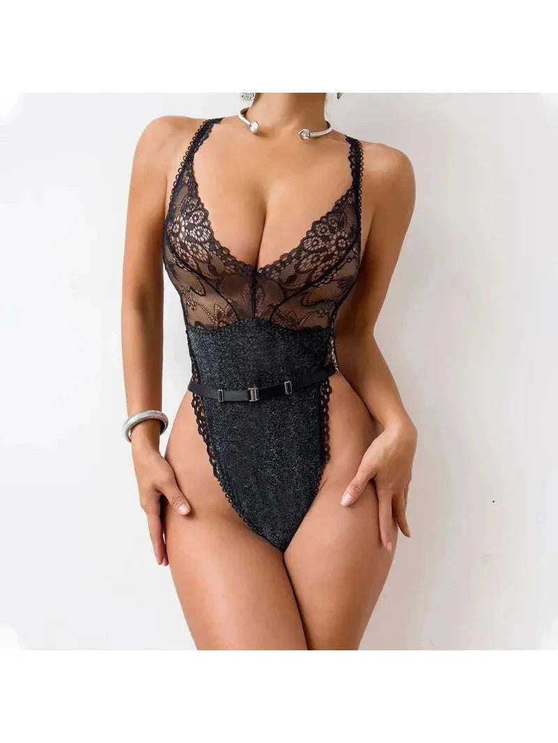 Kristina's Bodysuit by Lumina Vancouver, sleek black fitted bodysuit with long sleeves and scoop neckline.