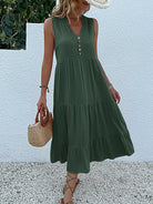 Wine red Laiza™ elegant summer dress by Lumina Vancouver, showcasing lightweight fabric and stylish design.