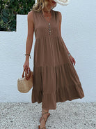 Wine red Laiza™ summer dress by Lumina Vancouver featuring an elegant, flowing design perfect for warm-weather occasions.