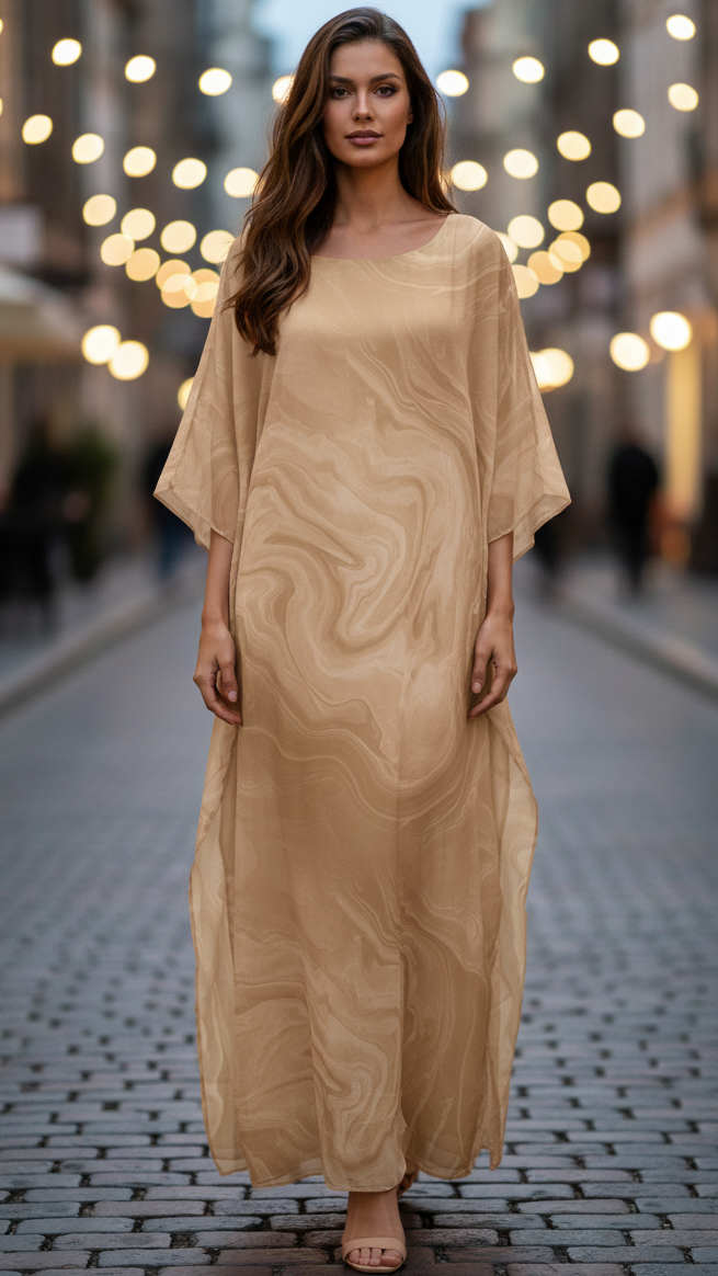 Yellow Laura chiffon dress by Lumina Wear, flowy and elegant, perfect for summer occasions.