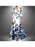 Lumina Wear Leigh printed wrap dress in red, featuring a stylish design, perfect for casual or dressy occasions.