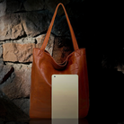 Lila Lumina Wear city handbag in chestnut brown with smart storage, versatile design, and elegant style.