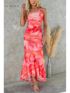 Purple Lilliana maxi dress by Lumina Vancouver, elegant wedding guest dress with flowing fabric and stylish design.