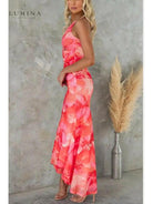 Purple Lilliana maxi dress by Lumina Vancouver, elegant wedding guest dress with a flowing silhouette and stylish design.