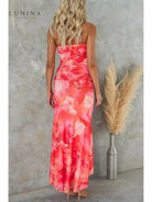 Purple Lilliana Maxi Dress by Lumina Vancouver, elegant wedding guest dress with flowing fabric and stylish design.