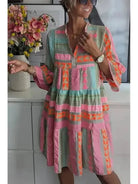 Lissie spring dress by Lumina Vancouver featuring lightweight fabric, floral pattern, and a flattering fit for warm weather.
