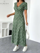 Lucia - The Elegant Floral Knit Dress - Lumina Vancouver