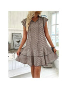 Khaki LUCY™ elegant dress by Lumina Vancouver, showcasing a stylish and sophisticated design for dresses sale.