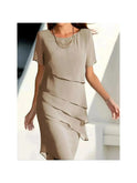 Lumina Wear Becci elegant blue dress with a flattering fit and stylish design, perfect for formal occasions.