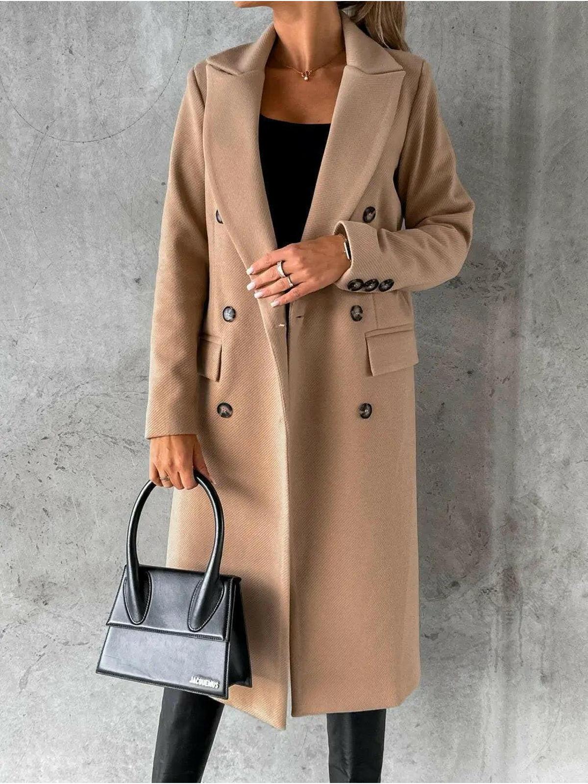 Kate™ | Woolen Coat Long Fit Women - Lumina Vancouver