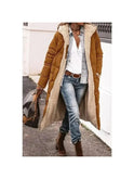 Lumina Wear Elowen reversible fur jacket in military green, stylish and cozy with plush fur on both sides.