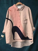 Lumina Wear Ula Cat Art T-Shirt featuring a stylish cat illustration on a comfortable cotton tee.