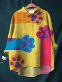 Lumina Wear Ula Cat Art T-Shirt featuring a vibrant cat illustration on a casual graphic tee.