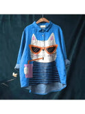 Lumina Wear Ula Cat Art T-Shirt featuring a stylish cat illustration on a comfortable casual tee.