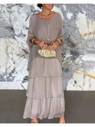 Caroline - Loose Round Neck Dress - Lumina Vancouver