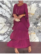 Caroline - Loose Round Neck Dress - Lumina Vancouver