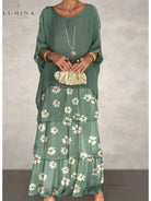 Caroline - Loose Round Neck Dress - Lumina Vancouver