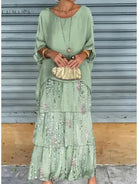 Caroline - Loose Round Neck Dress - Lumina Vancouver