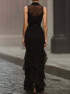 Luna | Sleeveless Black Belted Maxi Dress - Lumina - Lumina Vancouver