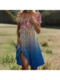 Red Maeve bohemian vibe dress by Lumina Wear, featuring flowing fabric and relaxed fit, perfect for casual and boho-inspired styles.