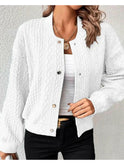 Grey Amaia cardigan by Lumina Wear displayed on a model, featuring a cozy, open-front design perfect for casual wear.