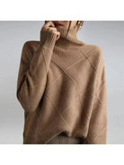 Lumina Vancouver Nora end sale khaki turtleneck sweater, featuring a cozy fit and ribbed details for casual warmth.
