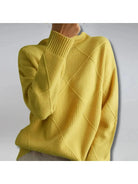 Lumina Vancouver Nora turtleneck sweater in khaki, featuring a cozy fit and ribbed collar, available in size small.
