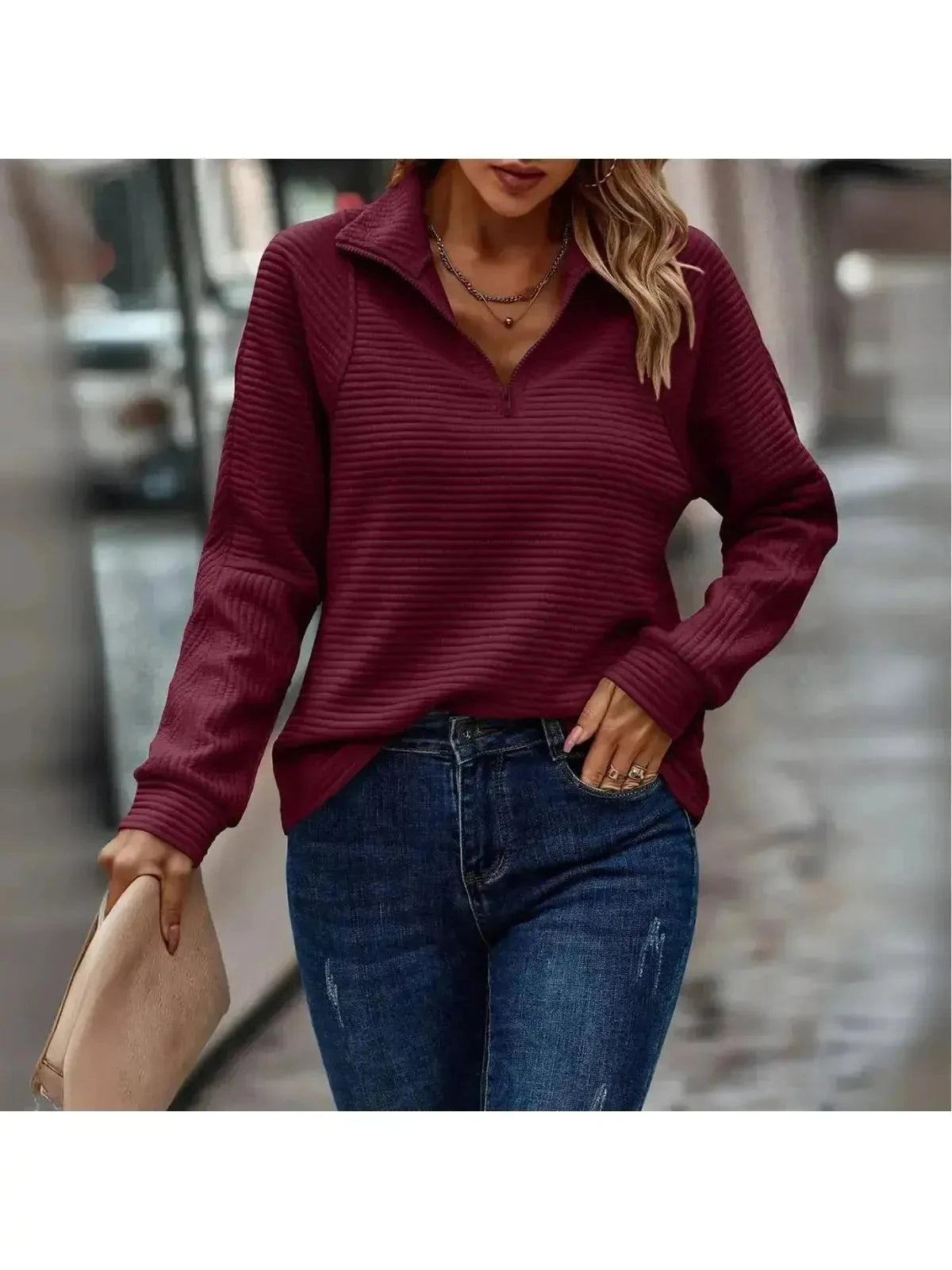 Dylisa - Elegant Zip Sweater - Lumina Vancouver