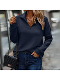 Pink Dylisa Elegant Zip Sweater from Lumina Wear, stylish knit sweater with a front zipper and fitted design.