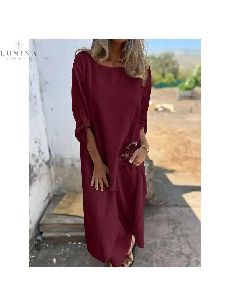 Elegant blue two-piece set for women by Lumina Vancouver, featuring a stylish top and matching skirt.