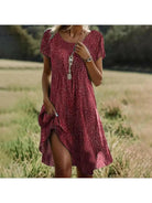 Lumina Vancouver Callie spring dress with a floral print, lightweight fabric, and a stylish, feminine design perfect for warm-weather wear.