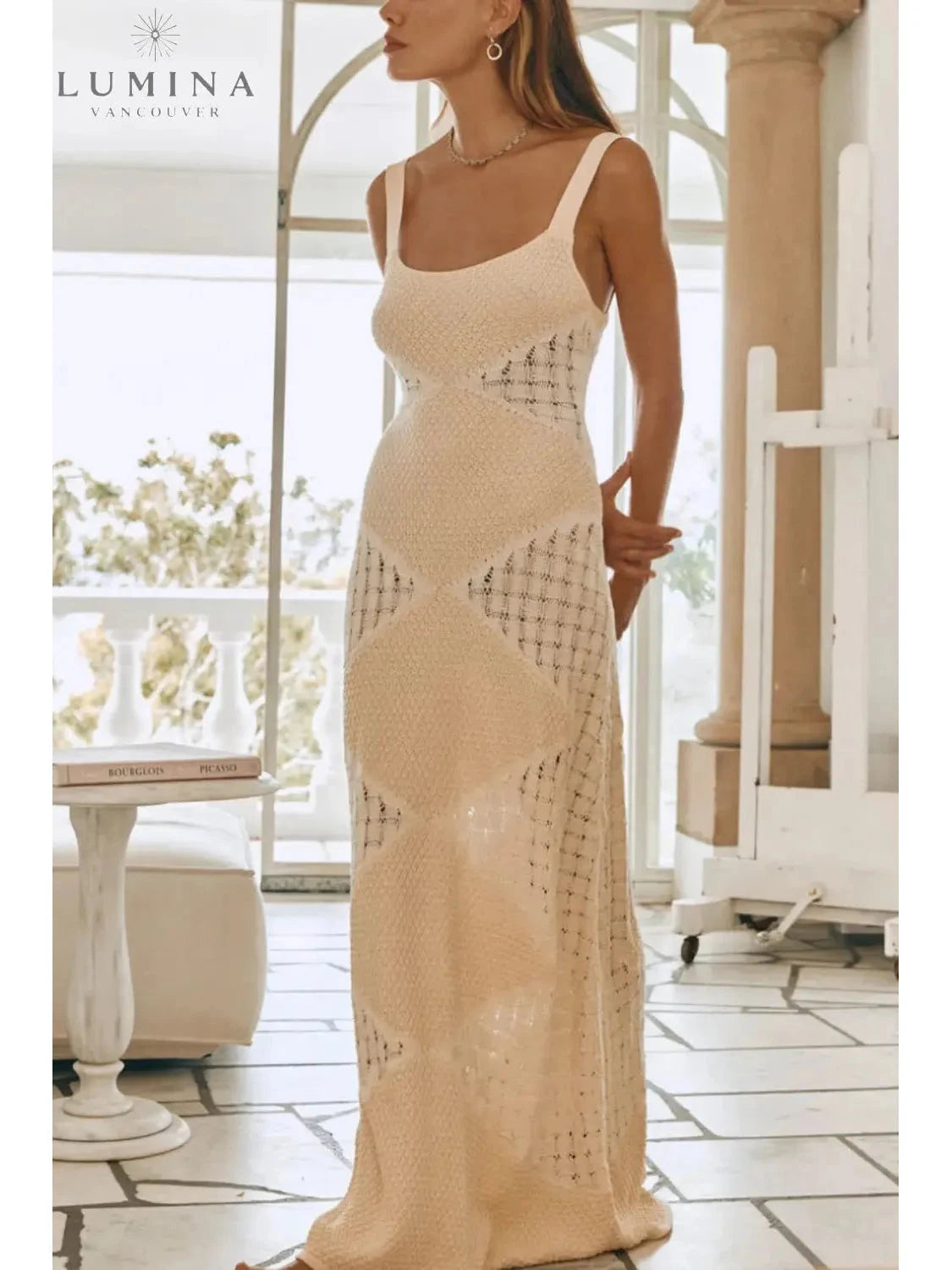 Elowen - Elegant Knitted Maxi Dress - Lumina Vancouver