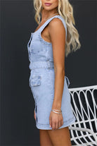 Lyra | Sleeveless Button-Down Denim Dress - Lumina - Lumina Vancouver
