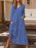Light yellow Lumina Wear Giulia long sleeve dress featuring a fitted silhouette and elegant design, perfect for casual or semi-formal wear.