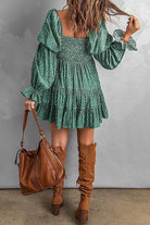 Apricot Avalyn off-shoulder mini dress by Lumina Vancouver with a fitted silhouette and stylish design.