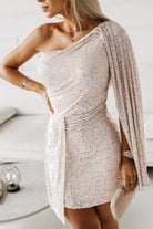 Stellia | One-Shoulder Sequin Mini Dress - Lumina - Lumina Vancouver