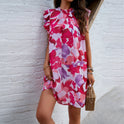 Black Lumina Wear Elara mini A-line sleeveless dress, stylish and fitted for a chic look.