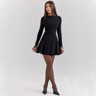 Elara | Long Sleeve Structured Mini Dress - Lumina - Lumina Vancouver