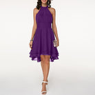 Lyra | Halter Neck Dress Layered Skirt - Lumina - Lumina Vancouver