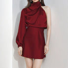 Novae | Mini Dress One Shoulder Satin - Lumina Vancouver - Lumina Vancouver