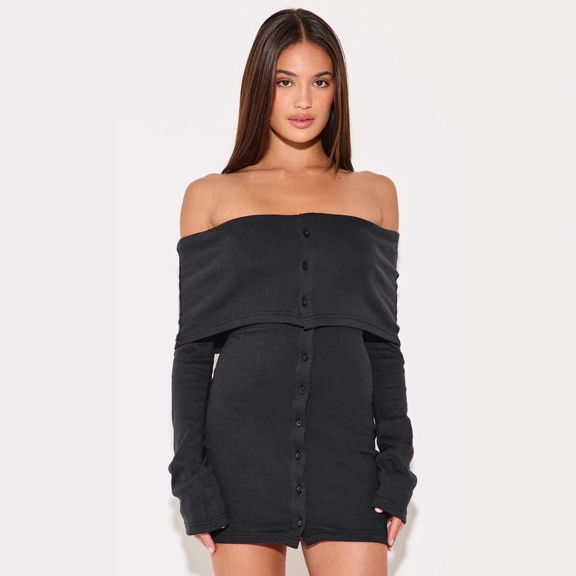 novara mini dress in black Novara Mini Dress main image 1