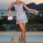 Astra | Mini Dress Square Neckline Slit - Lumina - Lumina Vancouver