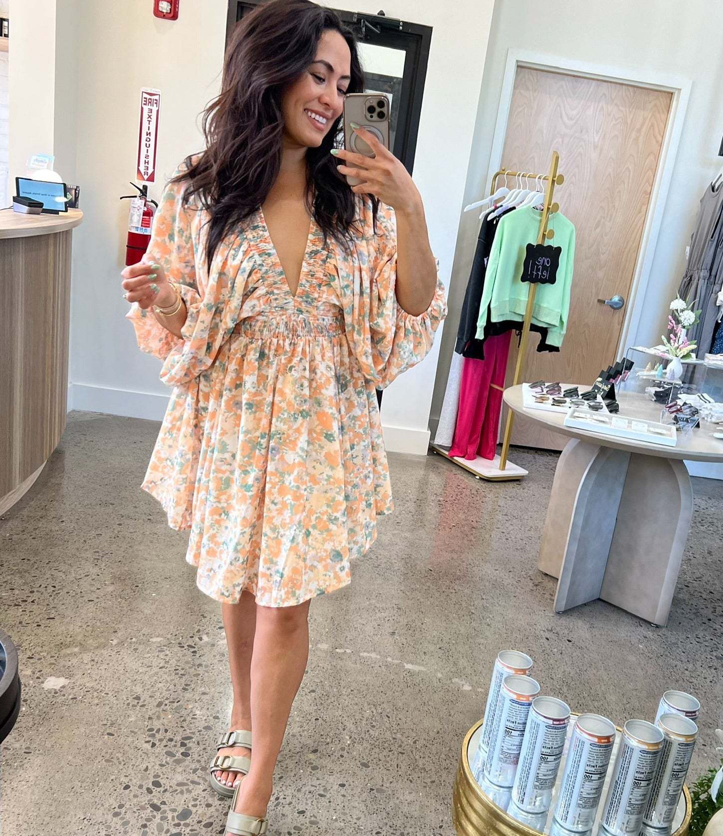 Elara | Chiffon Short Dress Floral - Lumina - Lumina Vancouver