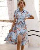 Elara | Shirt Dress Button Down Floral - Lumina - Lumina Vancouver