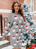 Gray Lumina Wear Elara sweatshirt mini dress with a loose fit, styled for casual comfort and modern fashion.