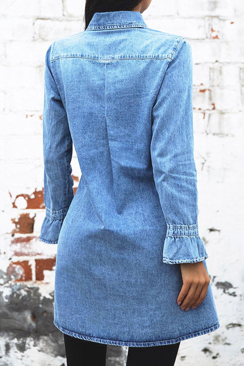 Azure Willow | Denim Shirt Dress - Lumina - Lumina Vancouver